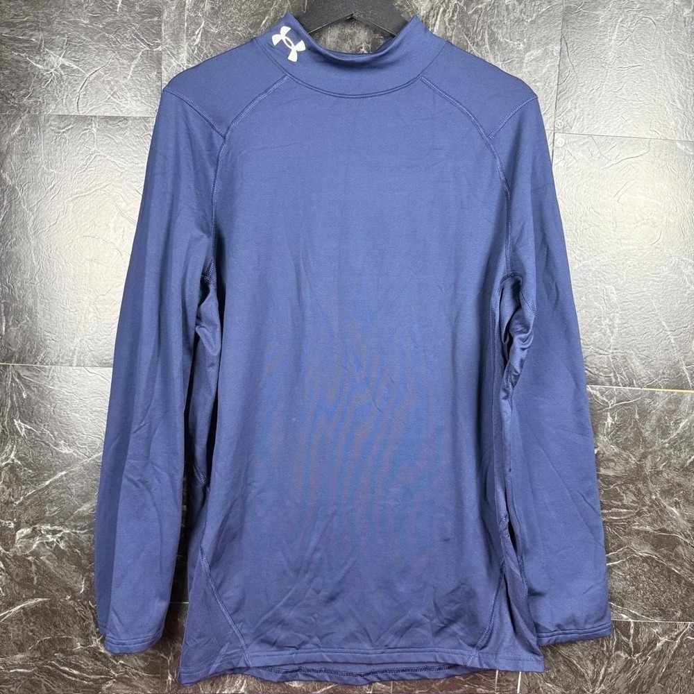 Under Armour Cold Tech Retro Sportswear Fitted Mock Sleeve Shirt XL